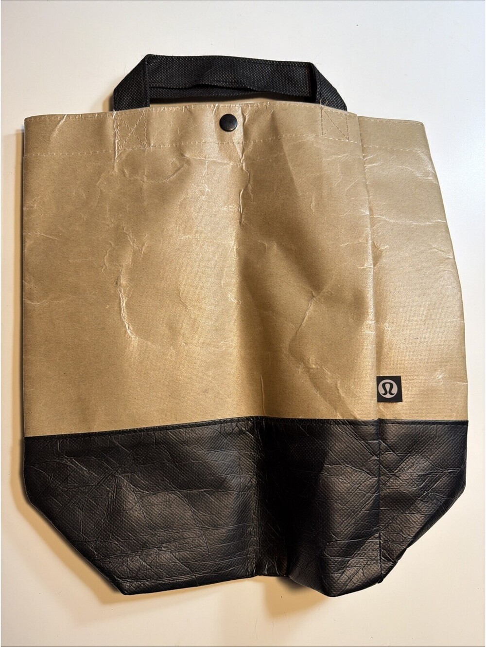 Lululemon 2017 Small Reusable Shopping Tote Lunch Bag Brown